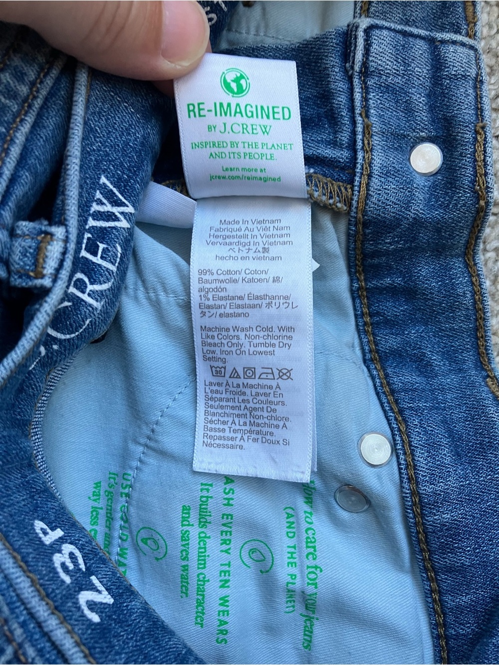 J.Crew 9" Vintage Slim Straight Jeans Size 23P - Picture 6 of 7